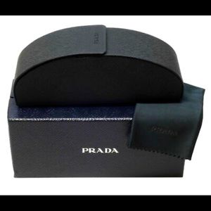 Prada sunglasses eyeglasses hard case box and cleaning cloth